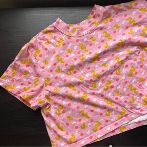 Lucy and Yak Confetti Crop Short Sleeve Shirt